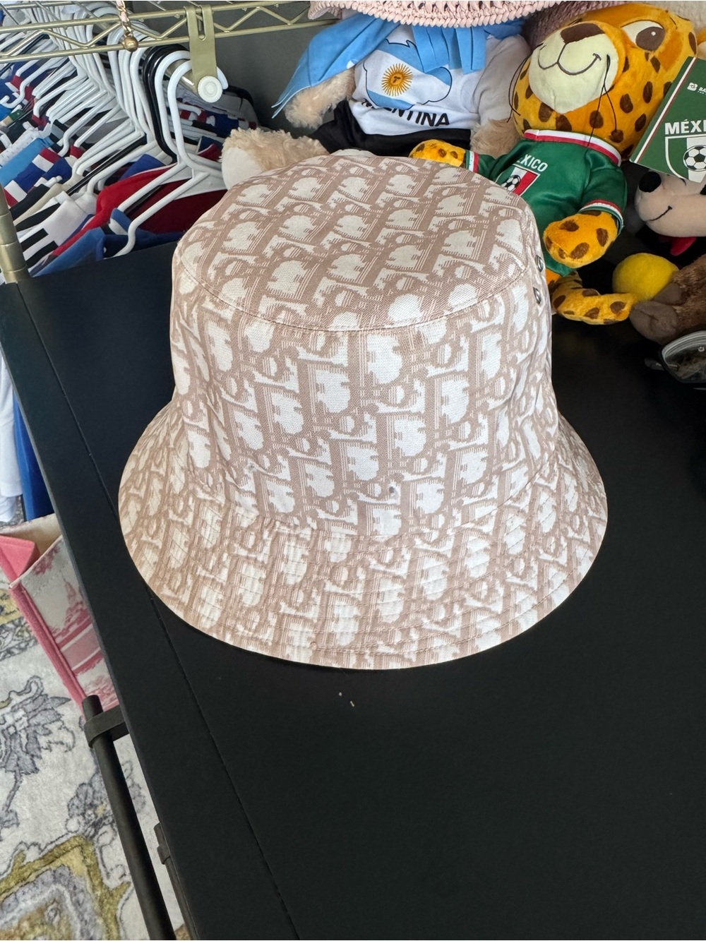 Dior Reversible Pink Patterned Bucket Hat